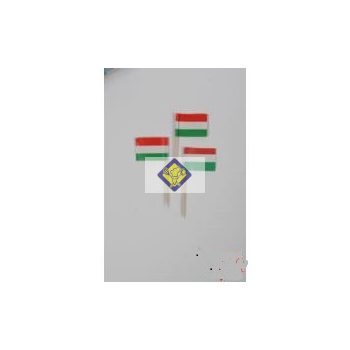   koktéldísz zászló pálcika magyar 6,5cm 144db/csomag (6,5 Ft bruttó/darab)