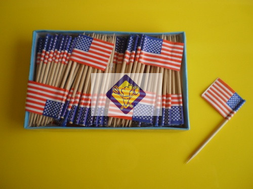koktéldísz zászló pálcika USA 6,5cm 144db/csomag (6 Ft bruttó/darab)