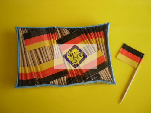 koktéldísz zászló pálcika német 6,5cm 144db/csomag (6 Ft bruttó/darab)