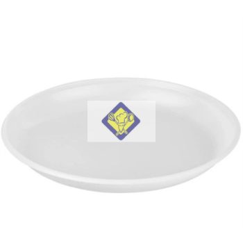   műa tányér 1 részes, 22cm, fehér, újrafelhasználható, PP 100 db/csomag (35,5 Ft bruttó/darab)