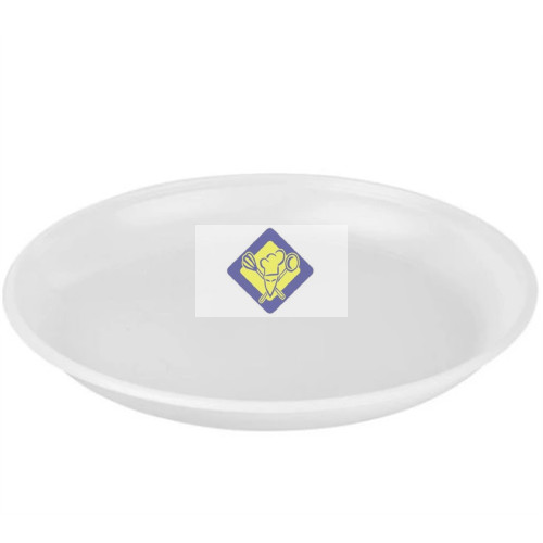 műa tányér 1 részes, 22cm, fehér, újrafelhasználható, PP 100 db/csomag (36 Ft bruttó/darab)