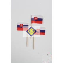 koktéldísz zászló pálcika szlovák 6,5cm 144db/csomag (6 Ft bruttó/darab)