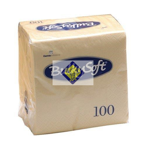 BulkySoft 2rtg Servietten 33x33cm. Creme 100szt / cs.