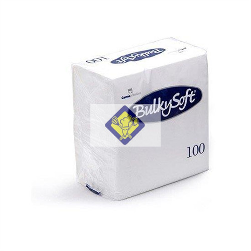 BulkySoft 2rtg Servietten 33x33cm. Weiß 100szt / cs.