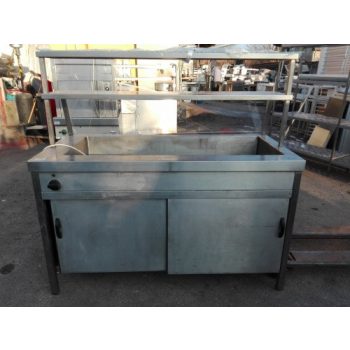   Warming, waterbath, 2.4 kW, 4xGN1 / 1, frames for freestanding units, leheletvédővel