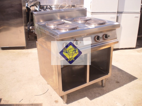 Electric cooker, hob 4 wheels, substructure