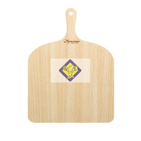 Short-handled wooden pizza paddle head: 30x30cm Length: 41.5 cm