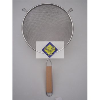 Filter 27 cm Holzgriff, Doppelmaschen