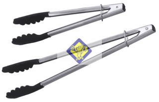 salad tongs 40 cm black plas. head