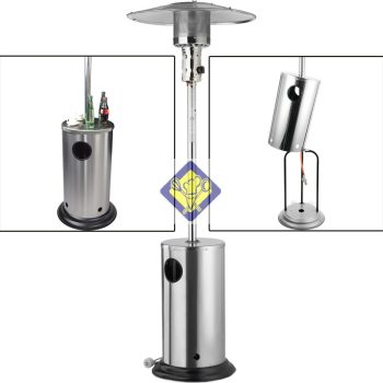   Kültéri teraszfűtő, hőkandeláber, hőgomba, csak kölcsönzésre