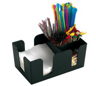 6-piece black bar napkin holder