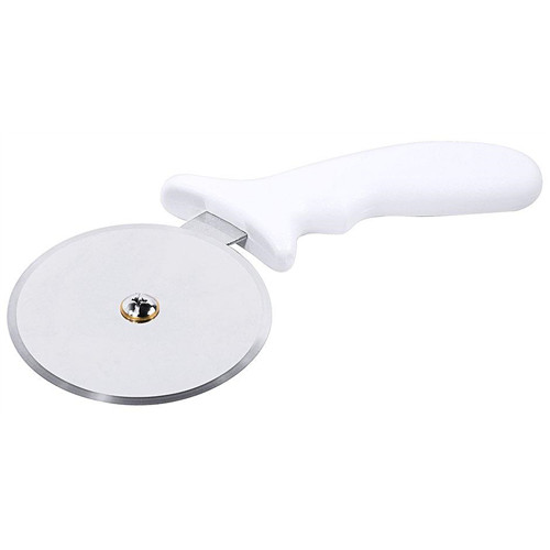 pizza cutter 10 cm, length 24 cm, or metallized. handle, white