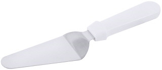 Cake shovel, white plastic handle 27,5cm