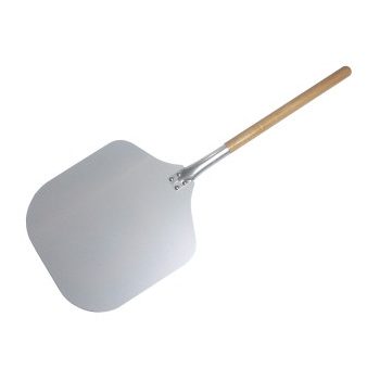   Aluminium Pizzaschaufel. Holzgriffkopf: 35x30,5cm, Holzgriff 43 cm
