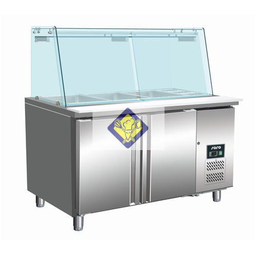 Refrigerated work table, 136 cm, glass leheletvédő Model SG 2070