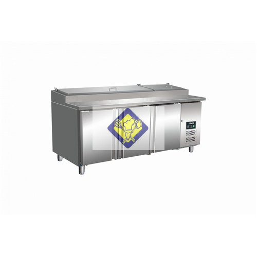 Refrigerated work table for pizza, 179.5 cm, rm cover, cooler conditions Model SH 3070