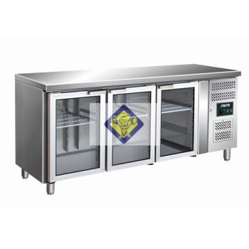   Hűtött munkaasztal, 179,5 cm, üvegajtós Modell GN 3100 TNG