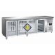 Refrigerated work table 223 cm, with glass doors Model GN 4100 TNG