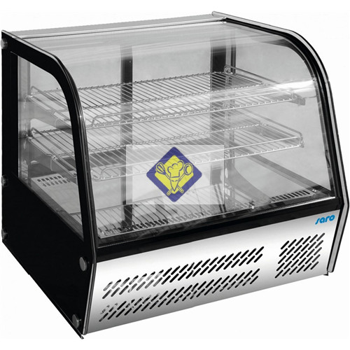 Hűtőpult, körben üveges, ventilációs hűtés, 115 L, asztali Modell LISETTE 120