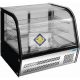 Hűtőpult, körben üveges, ventilációs hűtés, 115 L, asztali Modell LISETTE 120
