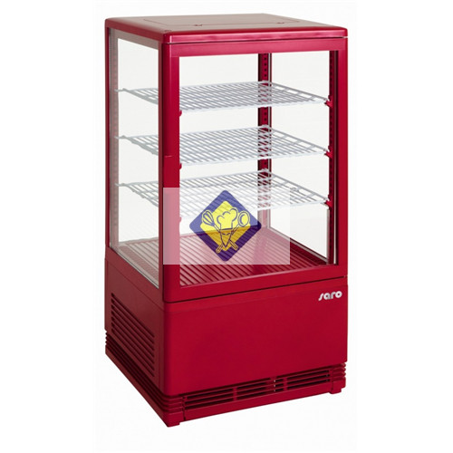 Hűtő, körben üveges, ventilációs hűtés, 070 L Modell SC 70 red