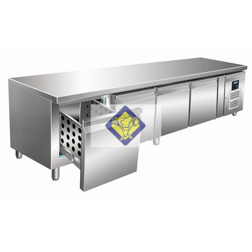 Refrigerated work table, below 223 cm, table sets, drawer design model UGN TN-4100 4S