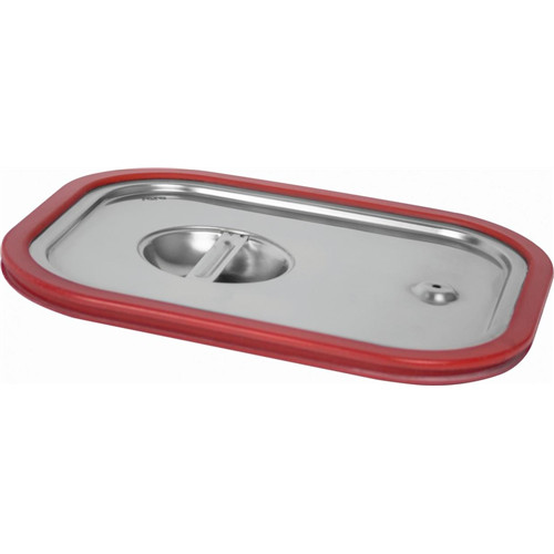 gn stainless steel lid with rubber 1/2