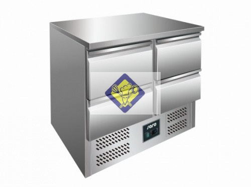 Refrigerated work table, 090 cm, 4 drawers Vivian S Model 901 S / S TOP - 4 x 1/2