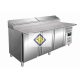 Kühlpizza Bank, 200 cm, Granit Arbeitsplatte, Kühlschrank bedingtes Modell SH 2000