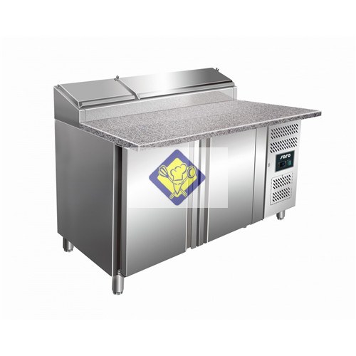 Kühlpizza Bank, 150 cm, Granit Arbeitsplatte, Kühlschrank bedingtes Modell SH 1500