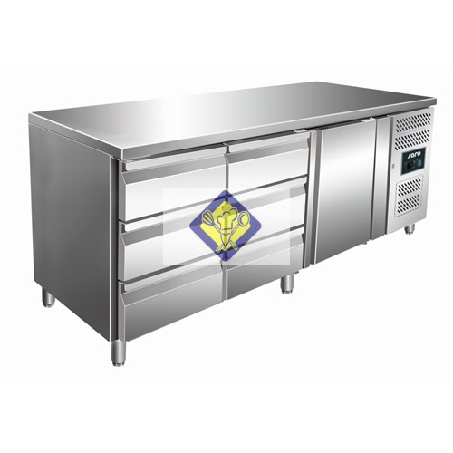 Refrigerated work table, 179.5 cm, 1 door & 6 drawers Model 3150 KYLJA TN