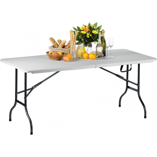 Party asztal, összecsukható, műa. asztallap, 183x76x72 cm Modell PARTY 182