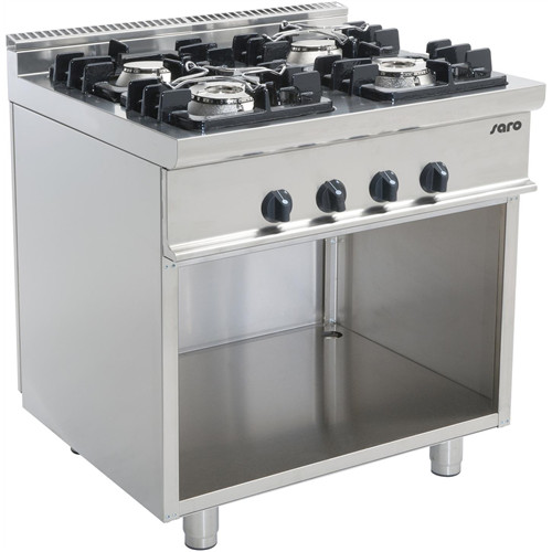 Gas cooker, four-burner, frames for freestanding units, 24 kW, Model E7 / KUPG4BA
