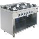 Gas cooker, six burners, frames for freestanding units, 36 kW, Model E7 / KUPG6BA