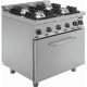 Gas cooker, four burners, electric oven GN 2/1, 24 + 5.48 kW Model E7 / KUPG4LE
