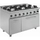 Gas cooker, six burners, electric oven GN 2/1, 36 + 5.48 kW Model E7 / KUPG6LE