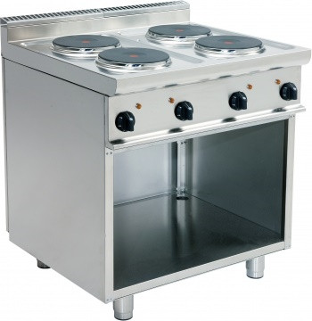 Electric cooker, hob 4 wheels, 10.4 kW, substructure Model E7 / CUET4BA