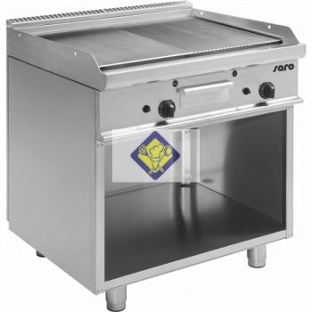   Backblech, gasbefeuerte, Ofenoberfläche: 79,5x53 cm, glatt, gerippt, offene Rahmen für freistehende Einheiten Modell E7 / KTG2BAM