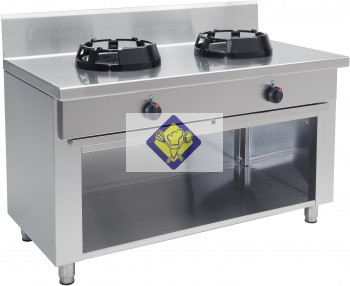 Wok cooker frames for freestanding units, two burners, Model CC / 02