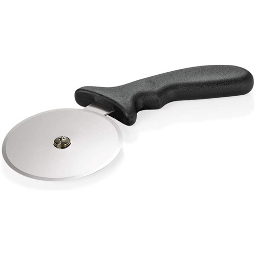 pizza cutter 10 cm, length 24 cm, or metallized. handle, black