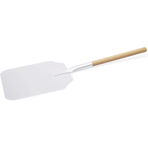 Aluminum pizza shovel. wooden handle head: 28x23cm Length: 66cm