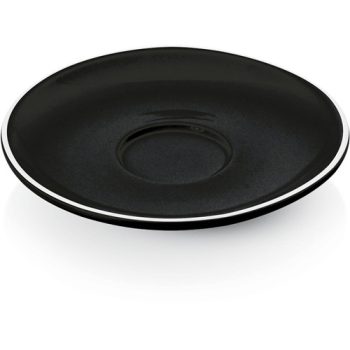 Italia Espressokaffeetasse Untertasse 12cm schwarz