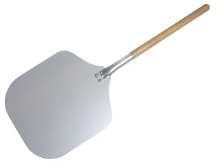 Aluminum pizza shovel. wooden handle head: 35x30,5 cm, wooden handle: 94cm
