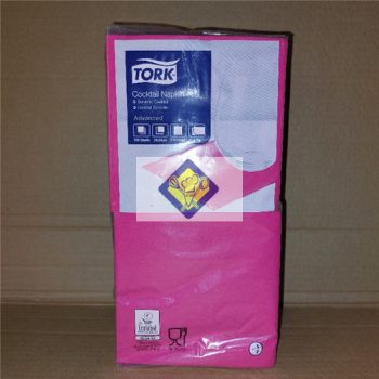   szalvéta Tork koktél pink 2-rétegű 24x24cm 200db/csom 12csom/karton