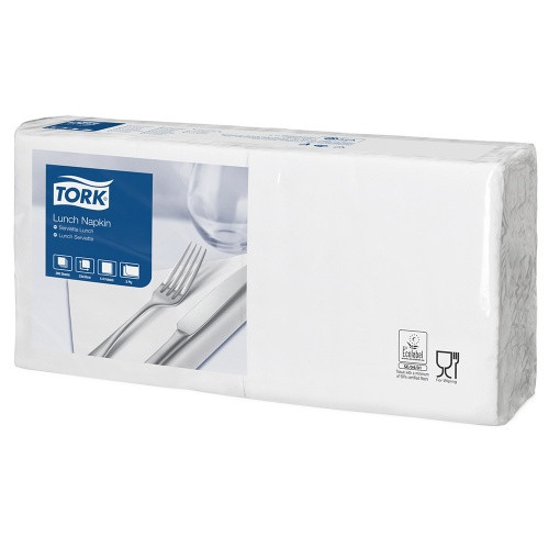 Napkin Tork white two-ply 33x33cm 200 pieces / pack