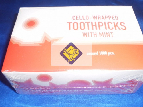 toothpick wrapped in cellophane, menthol 1000 / pack