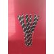 Black twisted paper straws 150pcs / pack