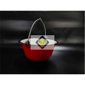 bogrács mini zománcozott 0,8 L piros