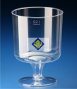 metallized glass of wine 2 dl glass-like 10 Piece / package