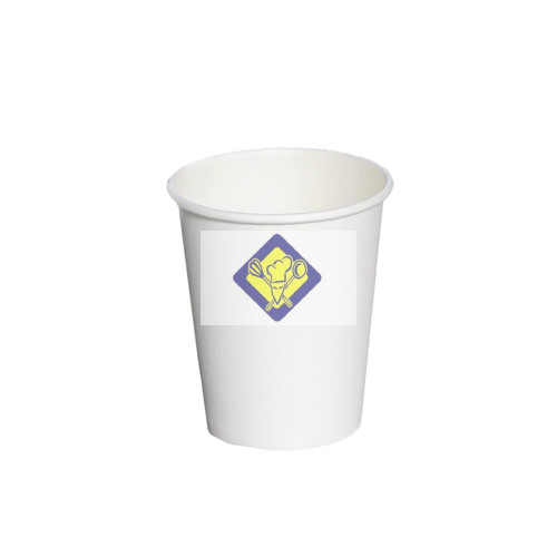 white paper cup of 110 ml of Ø 62 mm, 50 pieces / package.